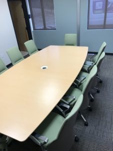 Conference Table and Chairs delivered by Marathon Building Environments