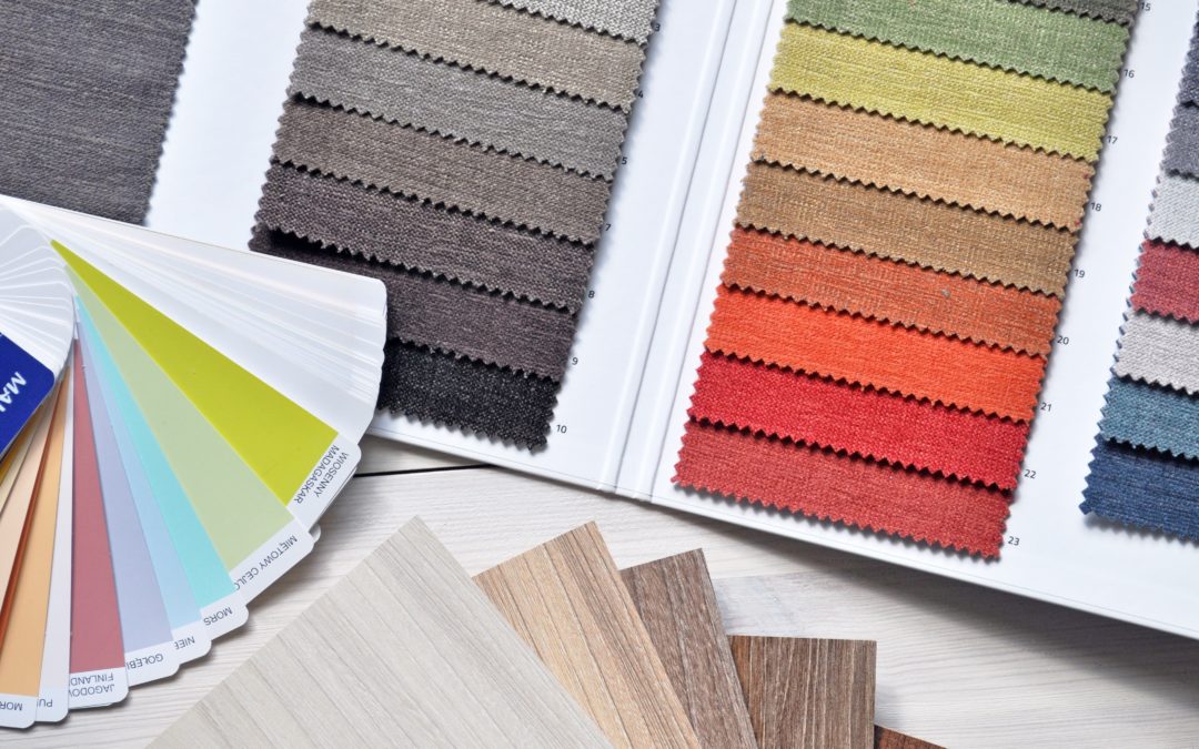 interior design swatches for fabric and paint colors