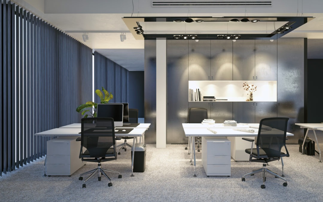 an office interior showing why modern carpeting is worth the investment