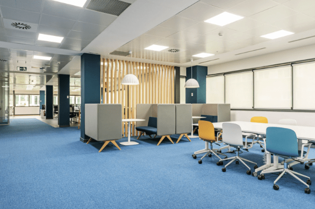 commercial office interior design for a manufacturing company
