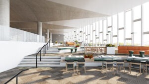 Modern office interior design with open space